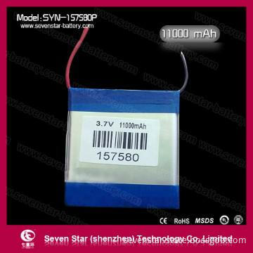 3.7V 11000mAh high capacity Rechargeable Lithium Polymer  battery